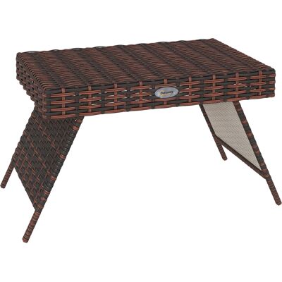 ARRIGONI Table Basse De Jardin En Rotin Pe Resistant Aux Intemperies 60x41x41cm - Publicité ARRIGONI Table Basse De Jardin En Rotin Pe Resistant Aux Intemperies 60x41x41cm - Publicité