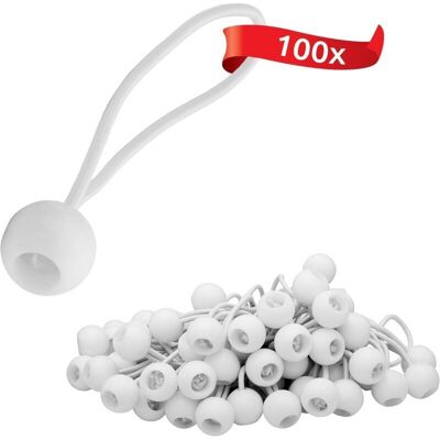 Scotch 100 Tendeurs Élastiques Avec Boule En Plastique, Crochets Élastiques, Élastiques De Tente Pour Les Bâches, Pavillon De Jardin, Tentes, Tension Élevée Blanc - Publicité Scotch 100 Tendeurs Élastiques Avec Boule En Plastique, Crochets Élastiques, Élastiques De Tente Pour Les Bâches, Pavillon De Jardin, Tentes, Tension Élevée Blanc - Publicité