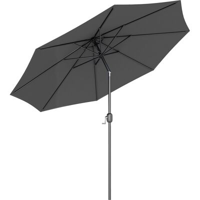 ARRIGONI Parasol De Jardin 3x2,5 M Inclinable Avec Manivelle Metal Et Polyester Gris Fonce - Publicité ARRIGONI Parasol De Jardin 3x2,5 M Inclinable Avec Manivelle Metal Et Polyester Gris Fonce - Publicité