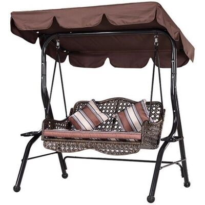 URSUS 210d Housse De Rechange Pour Siège De Balançoire Imperméable À L'Eau Jardin Housse Chaise Hamac Coffee-142 120 18cm, Ensoleillé - Publicité URSUS 210d Housse De Rechange Pour Siège De Balançoire Imperméable À L'Eau Jardin Housse Chaise Hamac Coffee-142 120 18cm, Ensoleillé - Publicité