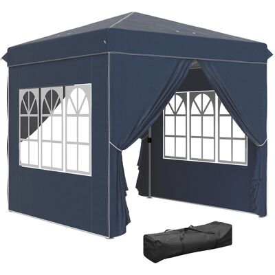 Irovami – Tonnelle De Jardin 2,5 X 2,5 M – Pavillon Pliable Avec Parois Latérales – Protection Ajustable Upf 50+ – Sac De Transport Inclus – Bleu Foncé - Publicité Irovami – Tonnelle De Jardin 2,5 X 2,5 M – Pavillon Pliable Avec Parois Latérales – Protection Ajustable Upf 50+ – Sac De Transport Inclus – Bleu Foncé - Publicité
