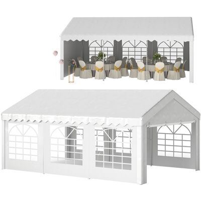Generic Outsunny Chapiteau Barnum Tente Barnum Tonnelle De Réception Chapiteau De Jardin 6 X 4 X 2,8 M Polyéthylène 8 Fenêtres Et Acier Galvanisé Robuste Blanc - Publicité Generic Outsunny Chapiteau Barnum Tente Barnum Tonnelle De Réception Chapiteau De Jardin 6 X 4 X 2,8 M Polyéthylène 8 Fenêtres Et Acier Galvanisé Robuste Blanc - Publicité