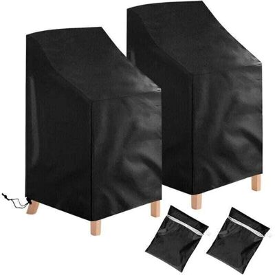 PELTOR Lot De 2 Housses De Protection Pour Chaises De Jardin - Imperméables, Coupe-vent, Résistantes Aux Uv - En Polyester Oxford - Pour Chaises Empilables - Pour Jusqu'à 6 Chaises - Publicité PELTOR Lot De 2 Housses De Protection Pour Chaises De Jardin - Imperméables, Coupe-vent, Résistantes Aux Uv - En Polyester Oxford - Pour Chaises Empilables - Pour Jusqu'à 6 Chaises - Publicité