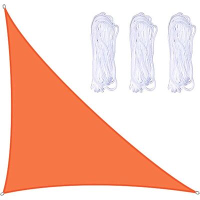 MOXIE Voile D'Ombrage À Angle Droit 3 X 4 X 5 M Avec 3 Cordes, Pour Jardin, Terrasse, Fête, Cour, Camping - Publicité MOXIE Voile D'Ombrage À Angle Droit 3 X 4 X 5 M Avec 3 Cordes, Pour Jardin, Terrasse, Fête, Cour, Camping - Publicité