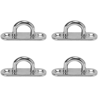 ABYSSE Kit De 4 Supports De Suspension Ovales Pour Hamac, Fixation Murale, En Acier Inoxydable, Avec Crochets Pour Voile D'Ombrage Et Plafond. Publicité ABYSSE Kit De 4 Supports De Suspension Ovales Pour Hamac, Fixation Murale, En Acier Inoxydable, Avec Crochets Pour Voile D'Ombrage Et Plafond. Publicité