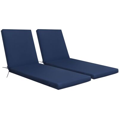 ACKERMAN Lot De 2 Coussins De Rechange Pour Chaises Longues D'Extérieur, Coussins D'Assise Pour Chaises Longues – Bleu Marine - Publicité ACKERMAN Lot De 2 Coussins De Rechange Pour Chaises Longues D'Extérieur, Coussins D'Assise Pour Chaises Longues – Bleu Marine - Publicité
