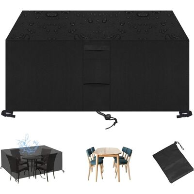 GRASSLIN 1 Housse De Salon De Jardin 420d, Imperméable Résistante Aux Uv Et Au Vent Avec Boucles De Fixation Pour Mobilier Extérieur - Publicité GRASSLIN 1 Housse De Salon De Jardin 420d, Imperméable Résistante Aux Uv Et Au Vent Avec Boucles De Fixation Pour Mobilier Extérieur - Publicité