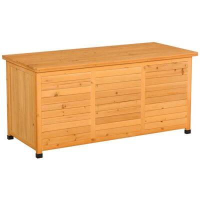 ARRIGONI Coffre De Jardin En Bois Massif Boite De Rangement Exterieur Resistant Aux Intemperies 127 X 56 X 60 Cm Jaune - Publicité ARRIGONI Coffre De Jardin En Bois Massif Boite De Rangement Exterieur Resistant Aux Intemperies 127 X 56 X 60 Cm Jaune - Publicité