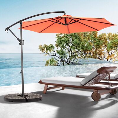 ACKERMAN 14.8 Ft Double Sided Outdoor Umbrella Rectangular Large With Crank(orange) (no Base) - Publicité ACKERMAN 14.8 Ft Double Sided Outdoor Umbrella Rectangular Large With Crank(orange) (no Base) - Publicité