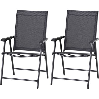 ARRIGONI Lot De 2 Chaises Pliantes Avec Accoudoirs Chaise De Camping Peche Metal Noir 58 X 64 X 94 Cm - Publicité ARRIGONI Lot De 2 Chaises Pliantes Avec Accoudoirs Chaise De Camping Peche Metal Noir 58 X 64 X 94 Cm - Publicité