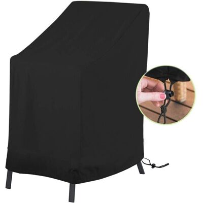 PELTOR Housse De Chaise De Jardin, Imperméable Housse De Protection Pour Chaises De Jardin Housse Pour Fauteuil Empilables, Tissu Oxford 210d Avec Corde Et Boucle (65x65x120/80cm) - Noir - Publicité PELTOR Housse De Chaise De Jardin, Imperméable Housse De Protection Pour Chaises De Jardin Housse Pour Fauteuil Empilables, Tissu Oxford 210d Avec Corde Et Boucle (65x65x120/80cm) - Noir - Publicité