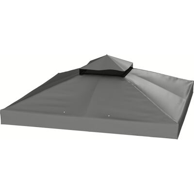 ACKERMAN Toiture De Remplacement 3 X 3 M Pour Tonnelle, Bâche De Remplacement Avec Trous De Drainage, Protection Solaire Upf 30+, Gris Foncé - Publicité ACKERMAN Toiture De Remplacement 3 X 3 M Pour Tonnelle, Bâche De Remplacement Avec Trous De Drainage, Protection Solaire Upf 30+, Gris Foncé - Publicité