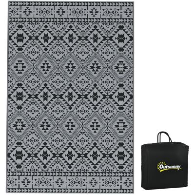 ARRIGONI Tapis D'Exterieur Reversible Impermeable Geometrique 182x274 Cm Noir Gris - Publicité ARRIGONI Tapis D'Exterieur Reversible Impermeable Geometrique 182x274 Cm Noir Gris - Publicité