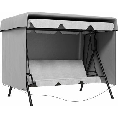 ACKERMAN Bâche De Protection, Housse De Protection Pour Mobilier De Jardin, Housse Imperméable Avec Protection Uv, Fixation Supplémentaire, Rectangulaire, Pe, Gris, 215 X 155 X 150 Cm - Publicité ACKERMAN Bâche De Protection, Housse De Protection Pour Mobilier De Jardin, Housse Imperméable Avec Protection Uv, Fixation Supplémentaire, Rectangulaire, Pe, Gris, 215 X 155 X 150 Cm - Publicité