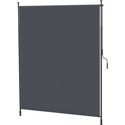 ACKERMAN Marquise Verticale 200 X 292 Cm Rétractable Verticalement Avec Protection Solaire Réglable En Aluminium, Gris Pour Terrasse Et Balcon - Publicité ACKERMAN Marquise Verticale 200 X 292 Cm Rétractable Verticalement Avec Protection Solaire Réglable En Aluminium, Gris Pour Terrasse Et Balcon - Publicité