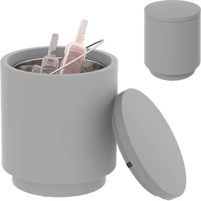ARRIGONI Table Basse Multi-usage Avec Seau A Glace Et Couvercle En Ciment Et Acier Inoxydable 37.5x43.5 Cm Gris Clair - Publicité ARRIGONI Table Basse Multi-usage Avec Seau A Glace Et Couvercle En Ciment Et Acier Inoxydable 37.5x43.5 Cm Gris Clair - Publicité