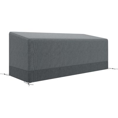 ACKERMAN Housse De Protection Pour Mobilier De Jardin, Résistante À L'Hiver, Imperméable Et Anti-uv, En Tissu Oxford 600d, 190,5 X 72 X 76 Cm, Gris Clair - Publicité ACKERMAN Housse De Protection Pour Mobilier De Jardin, Résistante À L'Hiver, Imperméable Et Anti-uv, En Tissu Oxford 600d, 190,5 X 72 X 76 Cm, Gris Clair - Publicité