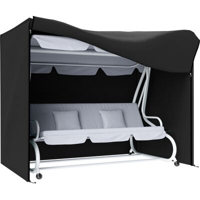 ARRIGONI Housse De Protection Balancelle De Jardin 3 Places, Bâche Étanche Et Anti-uv 420d, Dim. 2,20l X 1,25l X 1,72h M Pe Noir - Publicité ARRIGONI Housse De Protection Balancelle De Jardin 3 Places, Bâche Étanche Et Anti-uv 420d, Dim. 2,20l X 1,25l X 1,72h M Pe Noir - Publicité