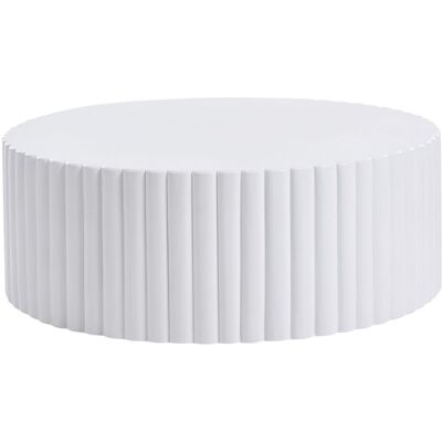 BELIANI Table Basse Moderne En Mgo Et Fibre De Verre 117 Cm Plateau Rond Résistant Aux Uv Taches Rouilles Eau Vent Blanche Pozza - Publicité BELIANI Table Basse Moderne En Mgo Et Fibre De Verre 117 Cm Plateau Rond Résistant Aux Uv Taches Rouilles Eau Vent Blanche Pozza - Publicité