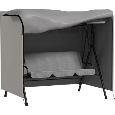 ARRIGONI Housse De Protection Pour Balancelle De Jardin Impermeable Anti-poussiere 177x114x152 Cm Gris - Publicité ARRIGONI Housse De Protection Pour Balancelle De Jardin Impermeable Anti-poussiere 177x114x152 Cm Gris - Publicité
