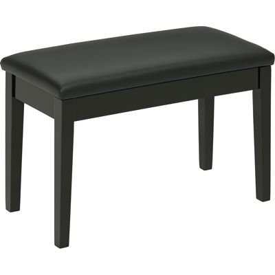 ARRIGONI Banc Pour Piano Avec Assise Rembourrée Pieds En Bois Massif Revêtement Synthétique 75 X 35 X 49 Noir - Publicité ARRIGONI Banc Pour Piano Avec Assise Rembourrée Pieds En Bois Massif Revêtement Synthétique 75 X 35 X 49 Noir - Publicité