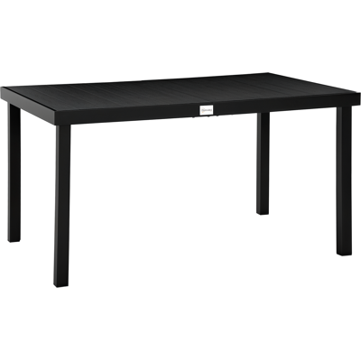 ARRIGONI Table À Manger De Jardin Pour 6 Personnes, En Aluminium, 140 X 90 X 74 Cm, Aspect Noir - Publicité ARRIGONI Table À Manger De Jardin Pour 6 Personnes, En Aluminium, 140 X 90 X 74 Cm, Aspect Noir - Publicité