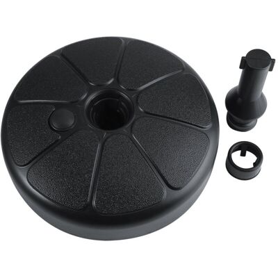 MOXIE Sjlerst Pied De Parasol Noir Support De Parasol Remplissable De Sable Forme Ronde En Plastique Support Intrieur Portable Durable Solide Poids Lourd Solide Pour Extrieur Jardin De Plage De Jardin - Publicité MOXIE Sjlerst Pied De Parasol Noir Support De Parasol Remplissable De Sable Forme Ronde En Plastique Support Intrieur Portable Durable Solide Poids Lourd Solide Pour Extrieur Jardin De Plage De Jardin - Publicité