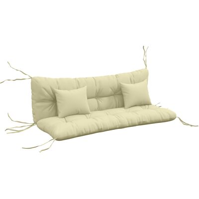 ARRIGONI Ensemble De 4 Coussins D'Extérieur Pour Balancelle De Jardin, 1 Coussin D'Assise Coussins De Dossier Et 2 Oreillers - Publicité ARRIGONI Ensemble De 4 Coussins D'Extérieur Pour Balancelle De Jardin, 1 Coussin D'Assise Coussins De Dossier Et 2 Oreillers - Publicité