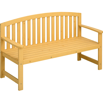 ARRIGONI Banc De Jardin 2 Places En Bois Resistant Aux Intemperies Avec Dossier 140 X 50 X 85 Cm Orange - Publicité ARRIGONI Banc De Jardin 2 Places En Bois Resistant Aux Intemperies Avec Dossier 140 X 50 X 85 Cm Orange - Publicité