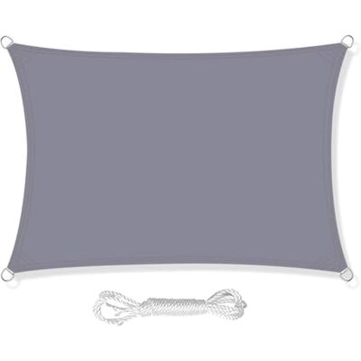 OEM Voile D'Ombrage Rectangulaire 4m X 6m, Imperméable, Extérieur Jardin Terrasse Fête, Auvent Pare-soleil, Anti-uv 98%, Corde Incluse, Gris - Publicité OEM Voile D'Ombrage Rectangulaire 4m X 6m, Imperméable, Extérieur Jardin Terrasse Fête, Auvent Pare-soleil, Anti-uv 98%, Corde Incluse, Gris - Publicité
