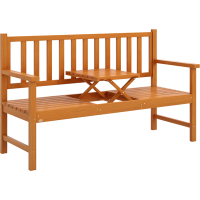 ARRIGONI Banc De Jardin Avec Table Centrale Relevable Et Accoudoirs En Bois 153x56x91 Cm - Publicité ARRIGONI Banc De Jardin Avec Table Centrale Relevable Et Accoudoirs En Bois 153x56x91 Cm - Publicité