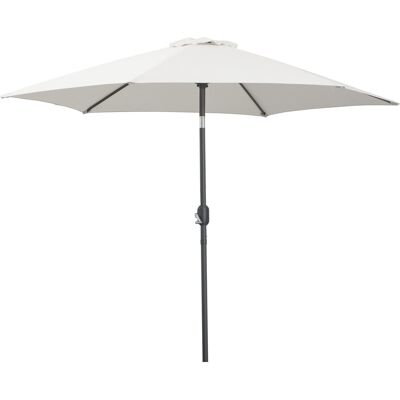 ARRIGONI Parasol De Jardin 2.6x2.4 M Avec Manivelle Et Tete Inclinable En Aluminium Et Polyester Beige Et Noir - Publicité ARRIGONI Parasol De Jardin 2.6x2.4 M Avec Manivelle Et Tete Inclinable En Aluminium Et Polyester Beige Et Noir - Publicité