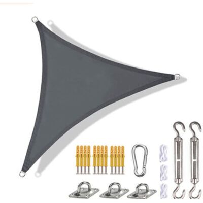 BRAST Voile D'Ombrage 3×3×3m Triangle Auvent Extérieur Soleil Imperméable Anti-uv Pour Jardin Terrasse-gris Clair - Publicité BRAST Voile D'Ombrage 3×3×3m Triangle Auvent Extérieur Soleil Imperméable Anti-uv Pour Jardin Terrasse-gris Clair - Publicité