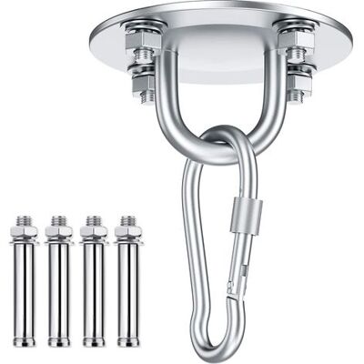 ABYSSE Support Et Fixation Pour Hamac : Crochet De Plafond, Crochet Pivotant En Acier Inoxydable, Capacité Jusqu'à 500 Kg, Crochet En U Pour Hamac Et Chaise - Publicité ABYSSE Support Et Fixation Pour Hamac : Crochet De Plafond, Crochet Pivotant En Acier Inoxydable, Capacité Jusqu'à 500 Kg, Crochet En U Pour Hamac Et Chaise - Publicité