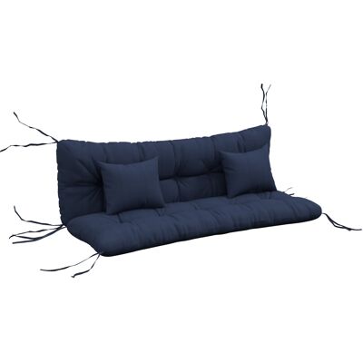 ARRIGONI Lot De 4 Coussins De Siege 150x50 Cm Impermeables Avec Liens De Fixation 10 Cm Epaisseur Bleu Marine - Publicité ARRIGONI Lot De 4 Coussins De Siege 150x50 Cm Impermeables Avec Liens De Fixation 10 Cm Epaisseur Bleu Marine - Publicité