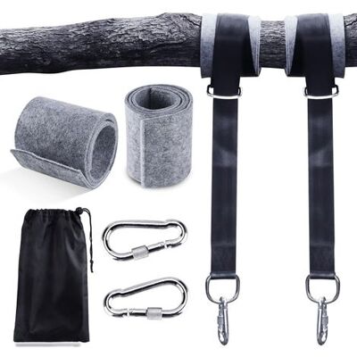 ABYSSE Sangles Pour Hamac, Lot De 2 Sangles De Suspension Ultra-résistantes De 150 Cm Avec Anneau En D Et Coussin Plus Épais, Deux Mousquetons, Capacité De Charge Maximale De 500 Kg, Pour Hamacs Et Balançoir - Publicité ABYSSE Sangles Pour Hamac, Lot De 2 Sangles De Suspension Ultra-résistantes De 150 Cm Avec Anneau En D Et Coussin Plus Épais, Deux Mousquetons, Capacité De Charge Maximale De 500 Kg, Pour Hamacs Et Balançoir - Publicité
