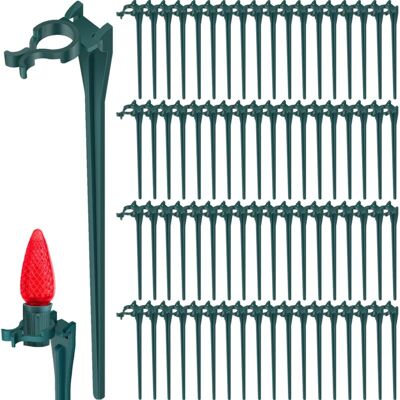 MOXIE 50 Poteaux Éclairage C7/c9 Vert Jardin Fête - Publicité MOXIE 50 Poteaux Éclairage C7/c9 Vert Jardin Fête - Publicité