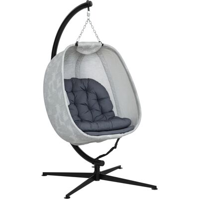 ARRIGONI Fauteuil Suspendu En Forme D'Oeuf Pour Exterieur Avec Support Et Coussins - Publicité ARRIGONI Fauteuil Suspendu En Forme D'Oeuf Pour Exterieur Avec Support Et Coussins - Publicité