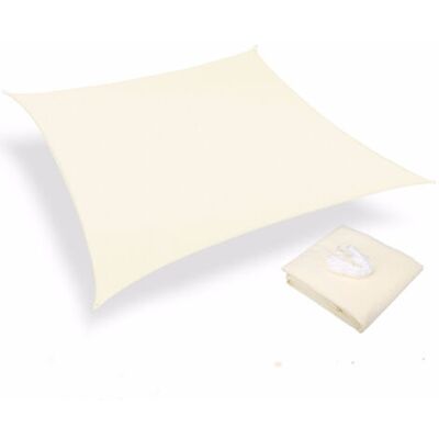 ABYSSE Voile D'Ombrage Rectangulaire Imperméable 2 X 3 M, Toile D'Ombrage Imperméable Pour Jardin Et Terrasse, Protection Uv, Blanc Laiteux - - Publicité ABYSSE Voile D'Ombrage Rectangulaire Imperméable 2 X 3 M, Toile D'Ombrage Imperméable Pour Jardin Et Terrasse, Protection Uv, Blanc Laiteux - - Publicité