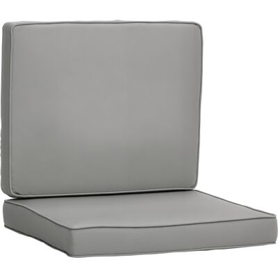 ARRIGONI Coussins Pour Chaise Fauteuil De Jardin Coussins D'Assise De Dossier Déhoussables Polyester 56x52/56x46cm Gris Clair - Publicité ARRIGONI Coussins Pour Chaise Fauteuil De Jardin Coussins D'Assise De Dossier Déhoussables Polyester 56x52/56x46cm Gris Clair - Publicité