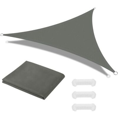 ABYSSE Voile D'Ombrage Triangle 3 3 3m, Toile Ombrage Avec 3 Corde Libre, Auvent Imperméable Uv Protection, Imperméable Toile Ombrages Pour Jardin Terrasse Extérieur Patio Piscine Balcon(gris) - Publicité ABYSSE Voile D'Ombrage Triangle 3 3 3m, Toile Ombrage Avec 3 Corde Libre, Auvent Imperméable Uv Protection, Imperméable Toile Ombrages Pour Jardin Terrasse Extérieur Patio Piscine Balcon(gris) - Publicité