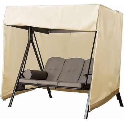 URSUS Housse De Balancelle De Jardin 3 Places, Housse Pour Balancelle Exterieur Oxford Imperméable Bâche De Balancelle Anti-uv Couverture De Protection Balançoire (beige)-220×125×170cm - Publicité URSUS Housse De Balancelle De Jardin 3 Places, Housse Pour Balancelle Exterieur Oxford Imperméable Bâche De Balancelle Anti-uv Couverture De Protection Balançoire (beige)-220×125×170cm - Publicité