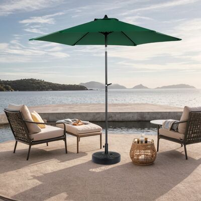ACKERMAN 9 Ft Double Sided Outdoor Umbrella Rectangular Large With Crank (dark Green)(no Base) - Publicité ACKERMAN 9 Ft Double Sided Outdoor Umbrella Rectangular Large With Crank (dark Green)(no Base) - Publicité