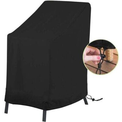 ABYSSE Housse De Chaise De Jardin, Imperméable Housse De Protection Pour Chaises De Jardin Housse Pour Fauteuil Empilables, Tissu Oxford 210d Avec Corde Et Boucle (89x89x120/89cm) - Noir - Publicité ABYSSE Housse De Chaise De Jardin, Imperméable Housse De Protection Pour Chaises De Jardin Housse Pour Fauteuil Empilables, Tissu Oxford 210d Avec Corde Et Boucle (89x89x120/89cm) - Noir - Publicité
