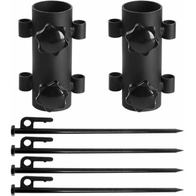 ABYSSE Support De Parasol, Parasol Extérieur Prise De Sol Avec 4 Pièces De Ongles De 40cm, Pied De Parasol Amovible Pour La Pêche En Plein Air, Le Jardin, La Pêche, La Plage (noir) - Publicité ABYSSE Support De Parasol, Parasol Extérieur Prise De Sol Avec 4 Pièces De Ongles De 40cm, Pied De Parasol Amovible Pour La Pêche En Plein Air, Le Jardin, La Pêche, La Plage (noir) - Publicité