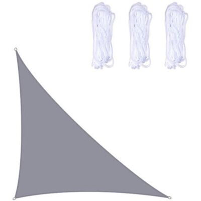 Vision Voile D'Ombrage Triangulaire Imperméable Pour Jardin, Protection Solaire Pour Terrasse, Bloque 90 % Des Uv Avec Corde (gris, 3 X 4 X 5 M) - Publicité Vision Voile D'Ombrage Triangulaire Imperméable Pour Jardin, Protection Solaire Pour Terrasse, Bloque 90 % Des Uv Avec Corde (gris, 3 X 4 X 5 M) - Publicité