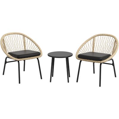 ACKERMAN Ensemble De Mobilier De Jardin En Rotin 3 Pièces, Ensemble De Mobilier De Balcon Avec Table Basse Et 2 Chaises, Ensemble De Sièges Avec Coussins, Résistant Aux Intempéries, Polyester, Jaune - Publicité ACKERMAN Ensemble De Mobilier De Jardin En Rotin 3 Pièces, Ensemble De Mobilier De Balcon Avec Table Basse Et 2 Chaises, Ensemble De Sièges Avec Coussins, Résistant Aux Intempéries, Polyester, Jaune - Publicité