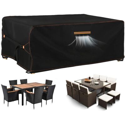 Scotch Housse Salon De Jardin Exterieur Avec Évent,420d Oxford Tissu Housse Table De Jardin,bâche De Protection Pour Chaise Meubles Étanche Imperméable, Résistance Au Vent, Anti-uv 180x120x7 - Publicité Scotch Housse Salon De Jardin Exterieur Avec Évent,420d Oxford Tissu Housse Table De Jardin,bâche De Protection Pour Chaise Meubles Étanche Imperméable, Résistance Au Vent, Anti-uv 180x120x7 - Publicité