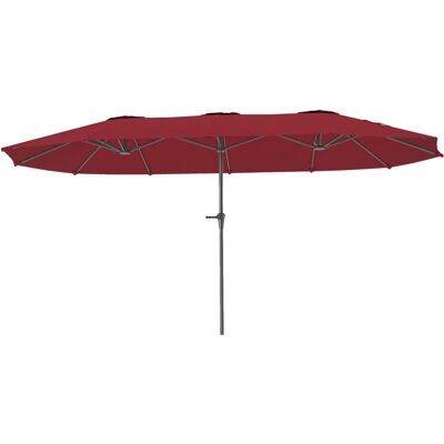 ARRIGONI Parasol De Jardin Extérieur, Parasol Double Rectangulaire 4 X 2,2 X 2,3m Avec Ouverture Fermeture Manivelle Rouge Vineux - Publicité ARRIGONI Parasol De Jardin Extérieur, Parasol Double Rectangulaire 4 X 2,2 X 2,3m Avec Ouverture Fermeture Manivelle Rouge Vineux - Publicité