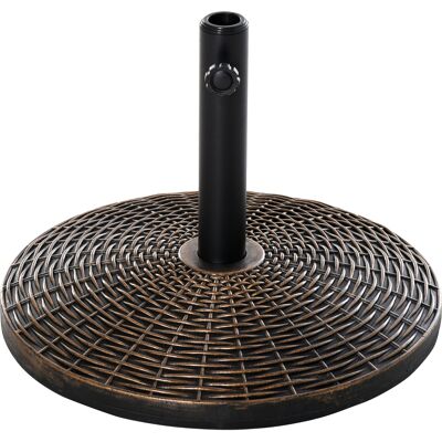 ACKERMAN Support Pour Parasol 25 Kg, Porte-parapluie, Aspect Rotin, Panier Pour Parapluies Ø35/ø38/ø48 Mm, Bronze Antique, Ø53 X 40 Cm - Publicité ACKERMAN Support Pour Parasol 25 Kg, Porte-parapluie, Aspect Rotin, Panier Pour Parapluies Ø35/ø38/ø48 Mm, Bronze Antique, Ø53 X 40 Cm - Publicité